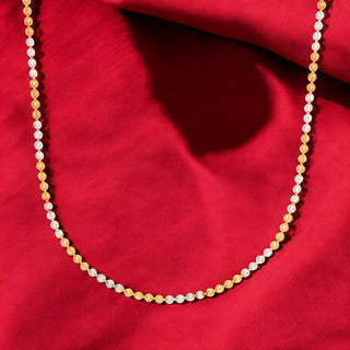 Dual-Tone Beaded Elegance Chain