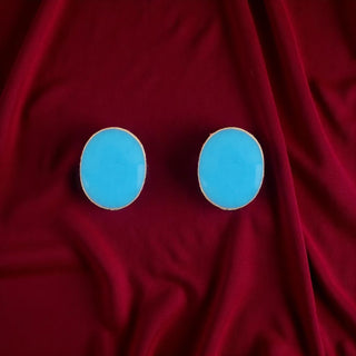 Bluish Green Round Studs