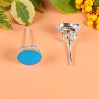 Bluish Green Round Studs