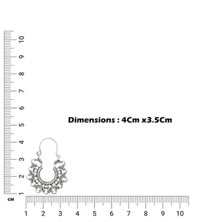 Intricate Wire Mesh Partial Circle Hoops