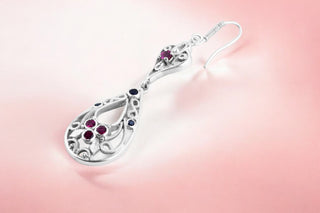 Floral Pendant Drop Earrings