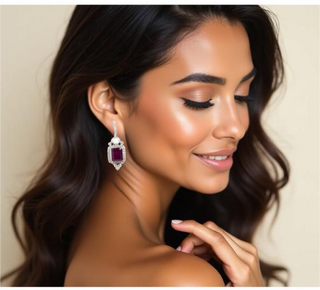 Gemstone Hanger Earrings