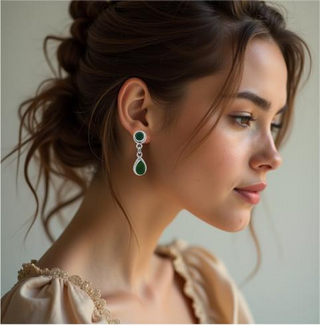 Emerald Elegance Drop Earrings